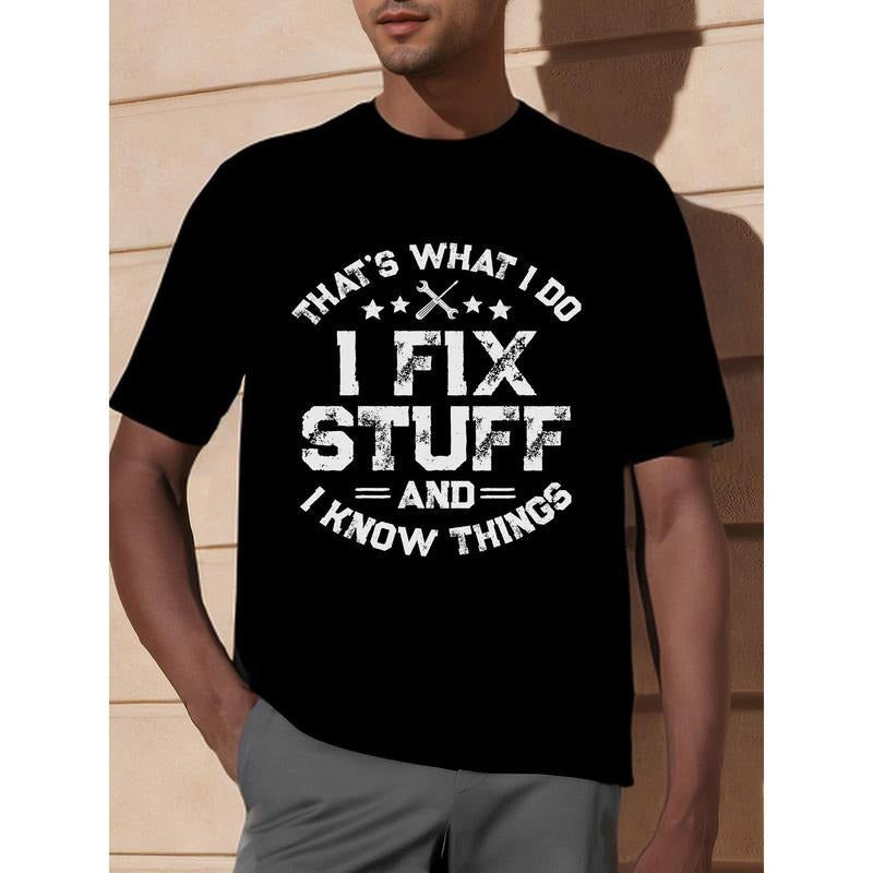 Men's Funny I fix Stuff T-Shirt Mechanic Engineer Garage Tee Shirt Made in USA Hoodie, Sweatshirt | InkThreadWorks.com