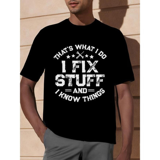 Men's Funny I fix Stuff T-Shirt Mechanic Engineer Garage Tee Shirt Made in USA Hoodie, Sweatshirt | InkThreadWorks.com