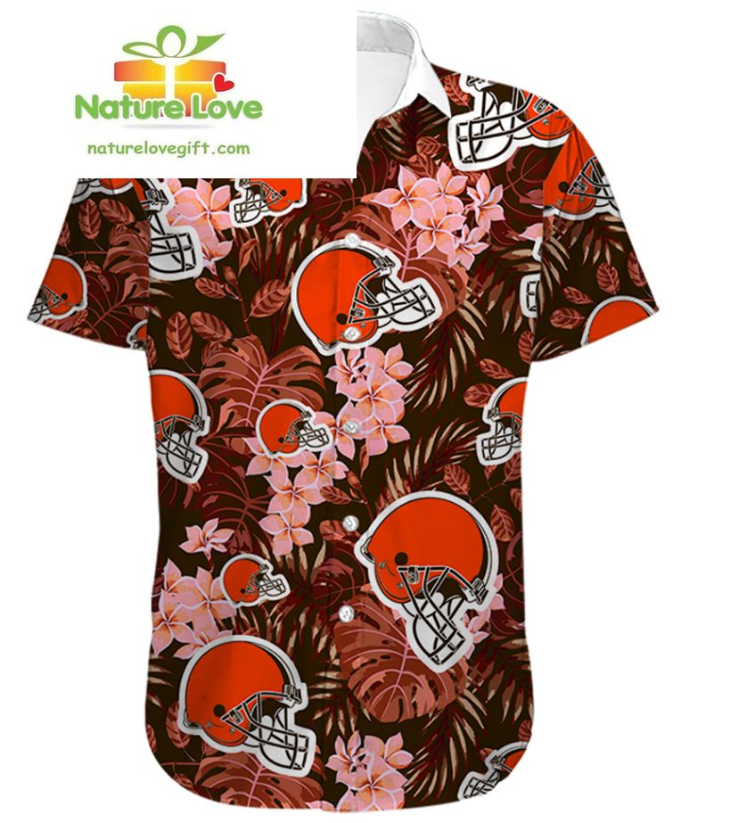 Cleveland Browns Hawaiian Shirt for Men Tropical Design