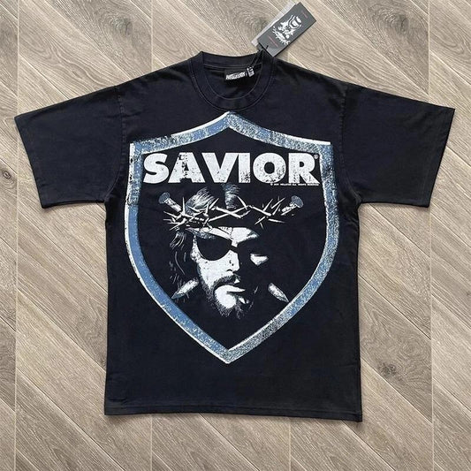 Mens HELL STUDIOS STAR BIGGER THAN SATAN Retro Printed Short Sleeve T-shirt Hoodie, Sweatshirt | InkThreadWorks.com