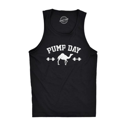 Mens Pump Day Funny Camel Hump Day Workout Sleeveless Fitness Tank Top Funny Workout Shirt for Men with Plus Sizes Fitness Tank Top for Men Funny Animal Sleeveless Tee Novelty Tank Tops for Guys Black