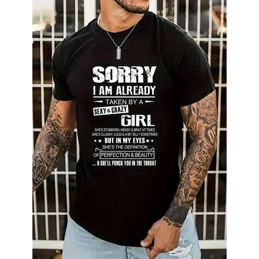 Mens Trendy Slogan Graphic Tee - Bold Prints for Summer Style - Lightweight Casual Wear - Premium Quality Streetwear T-Shirt for Fashion-Forward Gentlemen Made in USA