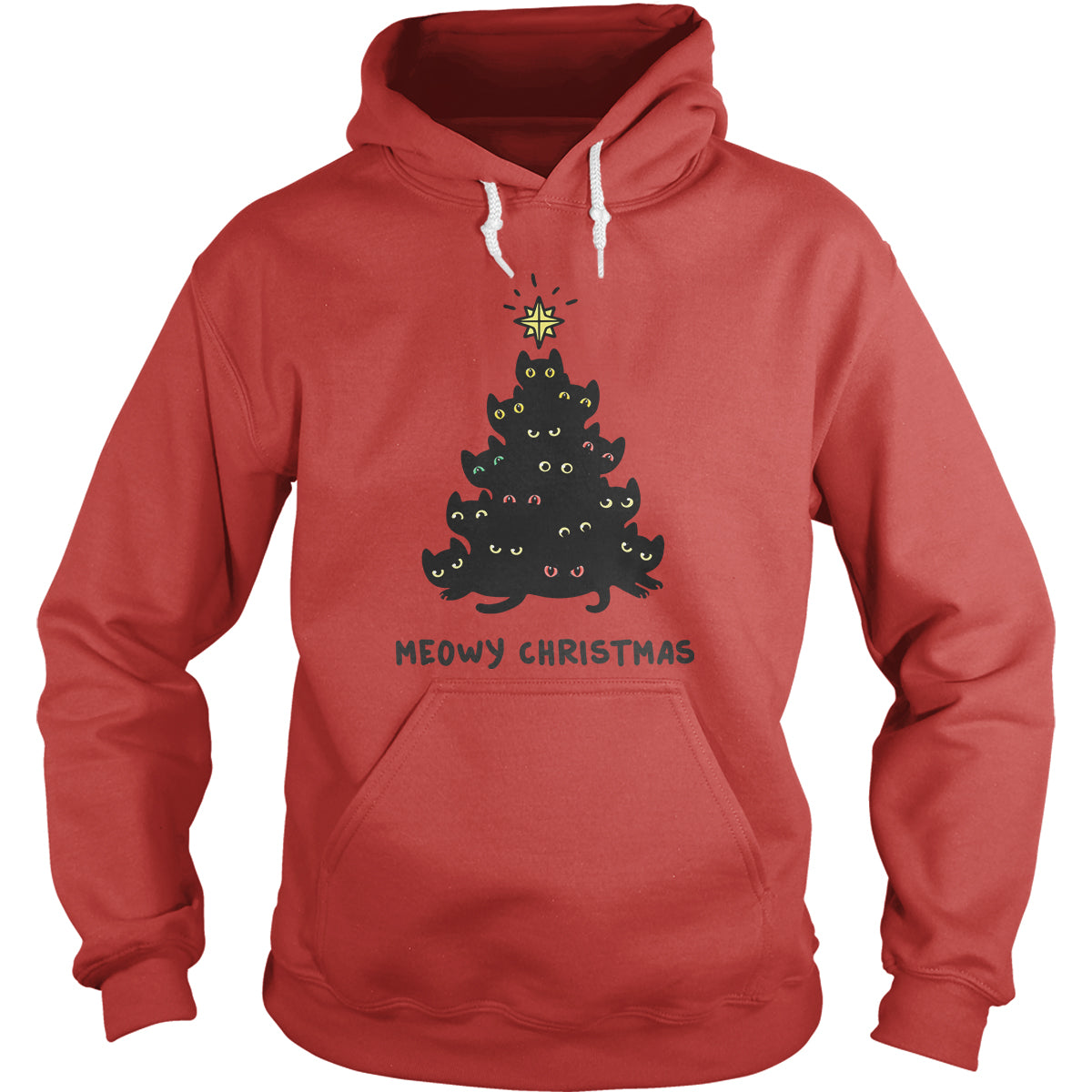 Meowy Christmas Tree Hoodie