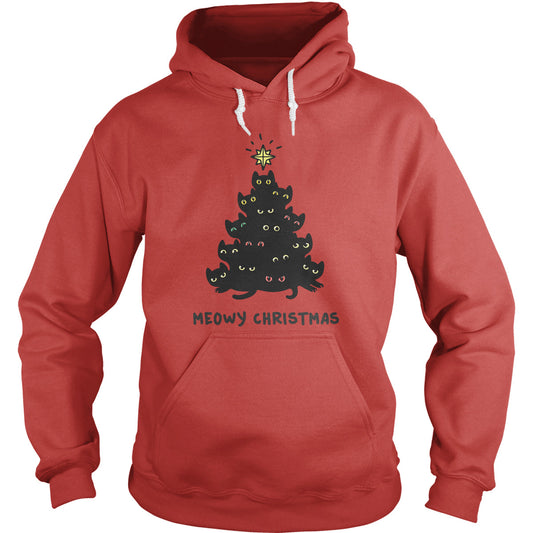 Meowy Christmas Tree Hoodie