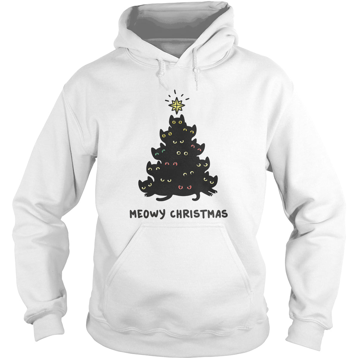 Meowy Christmas Tree Hoodie