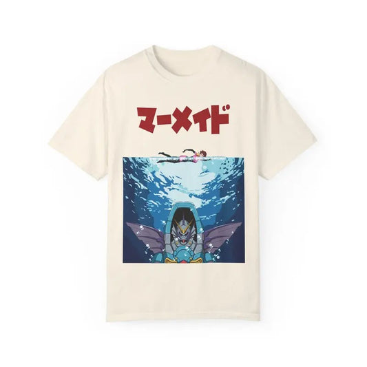 Mermaid Gundam Shirt G Gundam Neo Denmark Jaws Inspired Hoodie, Sweatshirt | InkThreadWorks.com