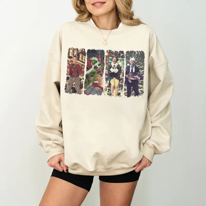 Merry Christmas Movies Sweatshirt, Merry Christmas Movies Shirt, Family Reunion Tee, Christmas Shirt For Movies Lovers