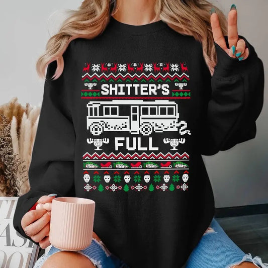 Merry Christmas Shitter's Full Shirt, Merry Christmas Shitter's Full Cousin Eddie Shitter's Full Shirt National Lampoon's Christmas Vacation Christmas Movie Shirt