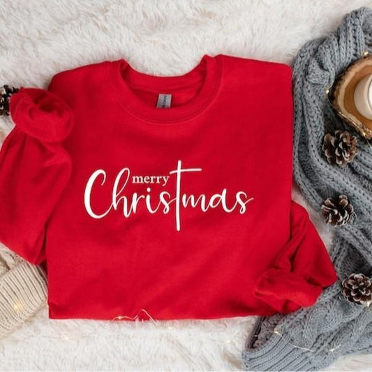 Merry Christmas Sweatshirt, Christmas Cross Shirt, Christ T-Shirt, Christmas 2025 Shirt, Jesus T-shirt, For Men, For WOmen