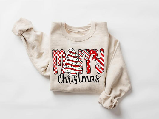 Merry Christmas Sweatshirt, Christmas Tree Cake Shirt, Christmas Cake Sweatshirt, Christmas Crewneck, Christmas Shirt For...