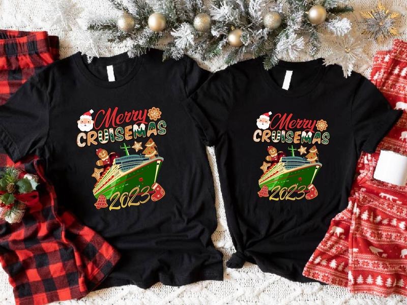 Merry Cruisemas Christmas 2023 Shirt, Cruise Vacation T-Shirt, Matching Family Cruising X-mas Trip Tee, Friends Cruisin'...