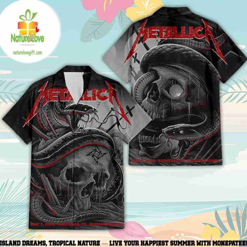 Metallica 2026 Tour Hawaiian Shirt Nissan Stadium Nashville May 1-3