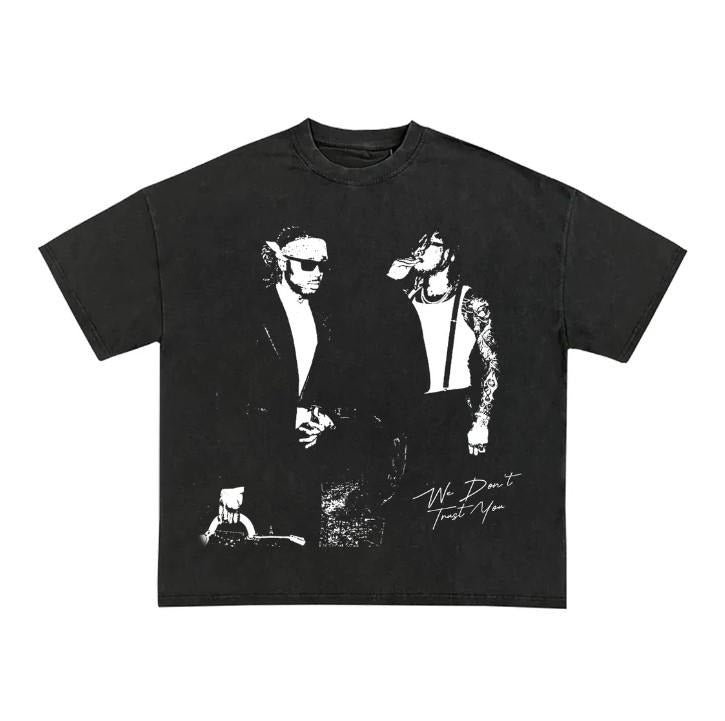Metro Boomin & Future "We Don't Trust You" Garment Dyed T Shirt Hoodie, Sweatshirt | InkThreadWorks.com