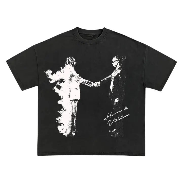 Metro Boomin "Heroes & Villains" Garment Dyed T Shirt Hoodie, Sweatshirt | InkThreadWorks.com