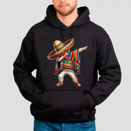 Mexican Boy Dabbing Poncho Cinco De Mayo T Shirt, Sweatshirt, Hoodie, Unisex Sweater Pullover Tee | InkThreadWorks.com