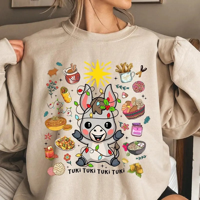 Mexican Christmas Tshirt Sweatshirt Hoodie, Pan Dulce Shirt, Spanish Christmas, Tamales Christmas, Mexican Chocolate,...