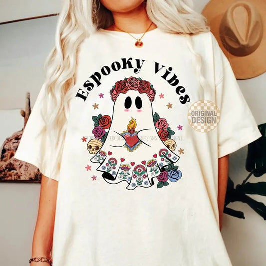 Mexican Ghost, Espooky Vibes Shirt, Espooky Season, Spooky Conchas Shirt, Mexican Conchas Ghost,Halloween Conchas Bundle...