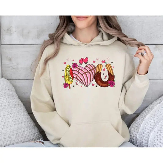 Mexican Valentine Shirt, I Love U Mexican Shirt, Latina, Latina Pan Dulce Hoodie, Funny Mexico Sweatshirt, Conchita...