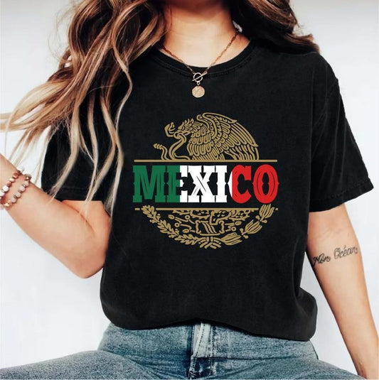 Mexico Shirt, Mexican Flag T-shirt, Matching Independence Day Tee, Mexico Coat Of Arms Shirt, Unisex Latin Gift Tee, Mexican Eagle Shirt, Proud Mexican Tee. Comfort Womenswear