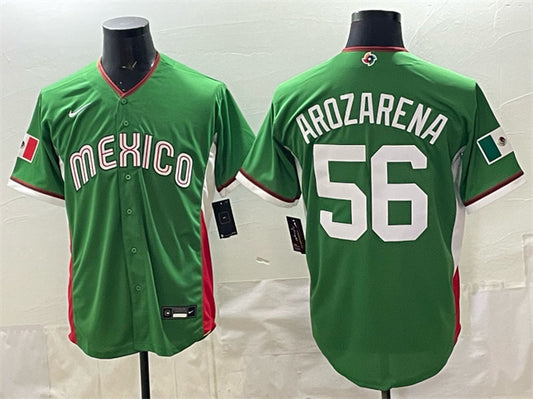 Mexico Baseball #56 Randy Arozarena Green 2026 World Baseball Classic Home