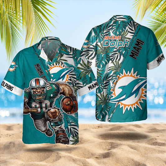 Miami Dolphins Hawaiian Shirt Beast Mode Jungle Design 292538