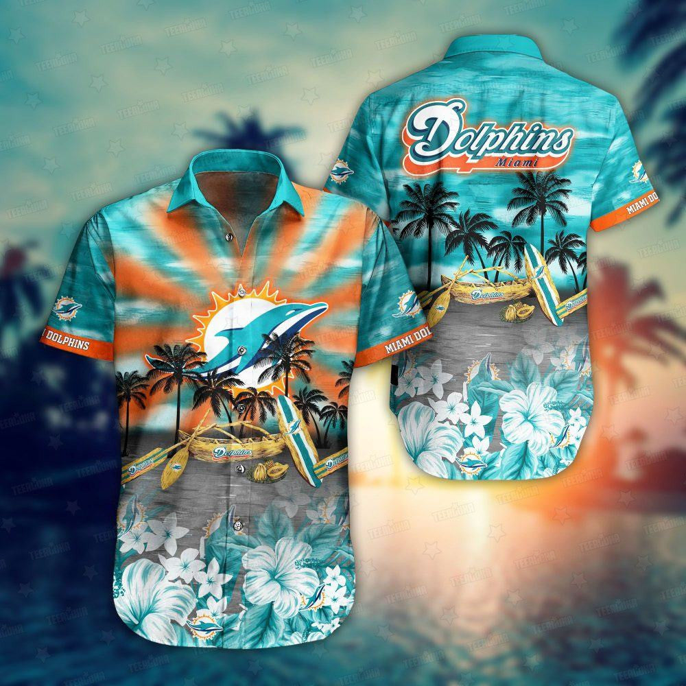 Miami Dolphins Hawaiian Shirt Coastal Paradise Design 156135