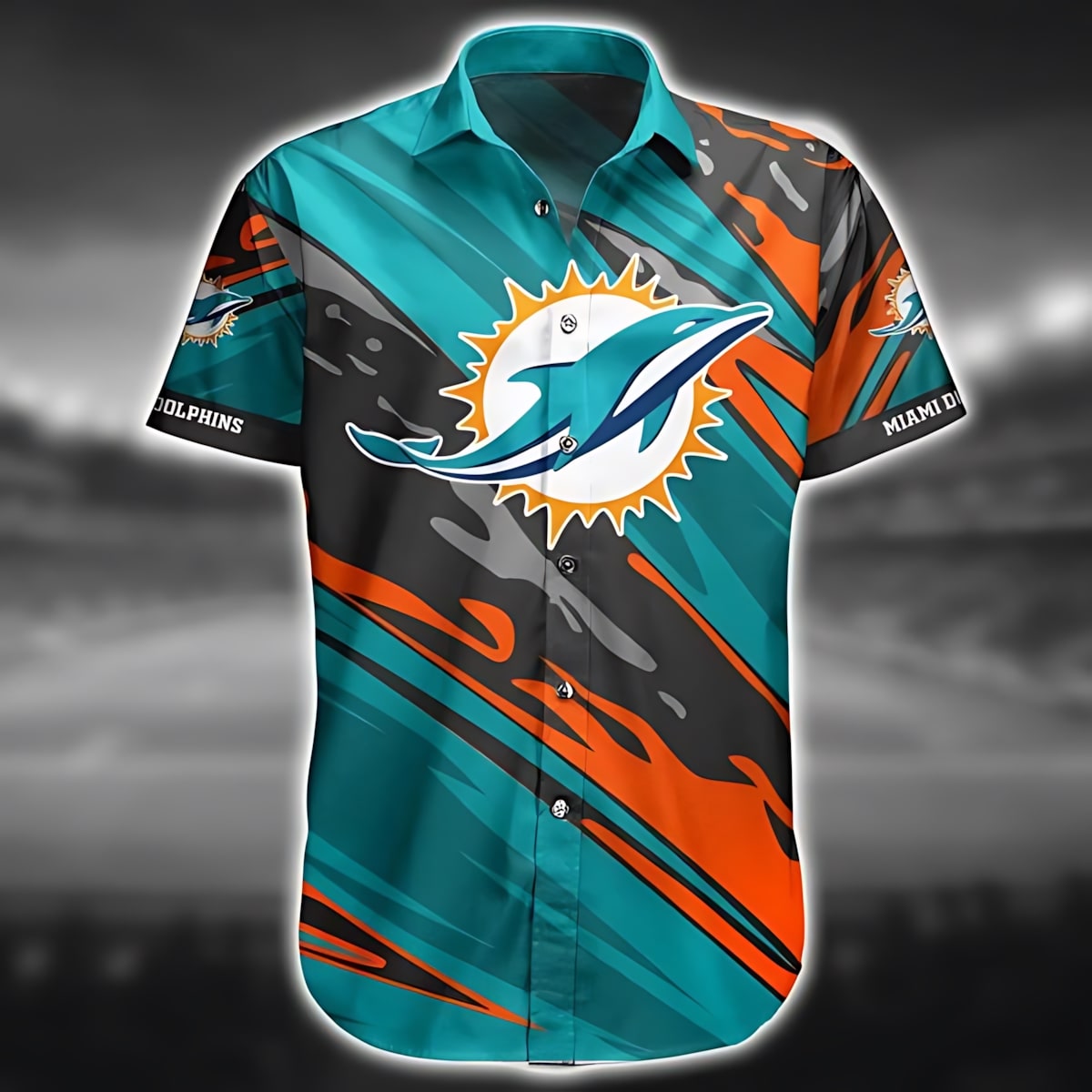 Miami Dolphins Hawaiian Shirt Dynamic Wave Design 565707