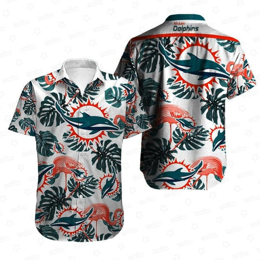 Miami Dolphins Hawaiian Shirt Flamingo Paradise Design 810723