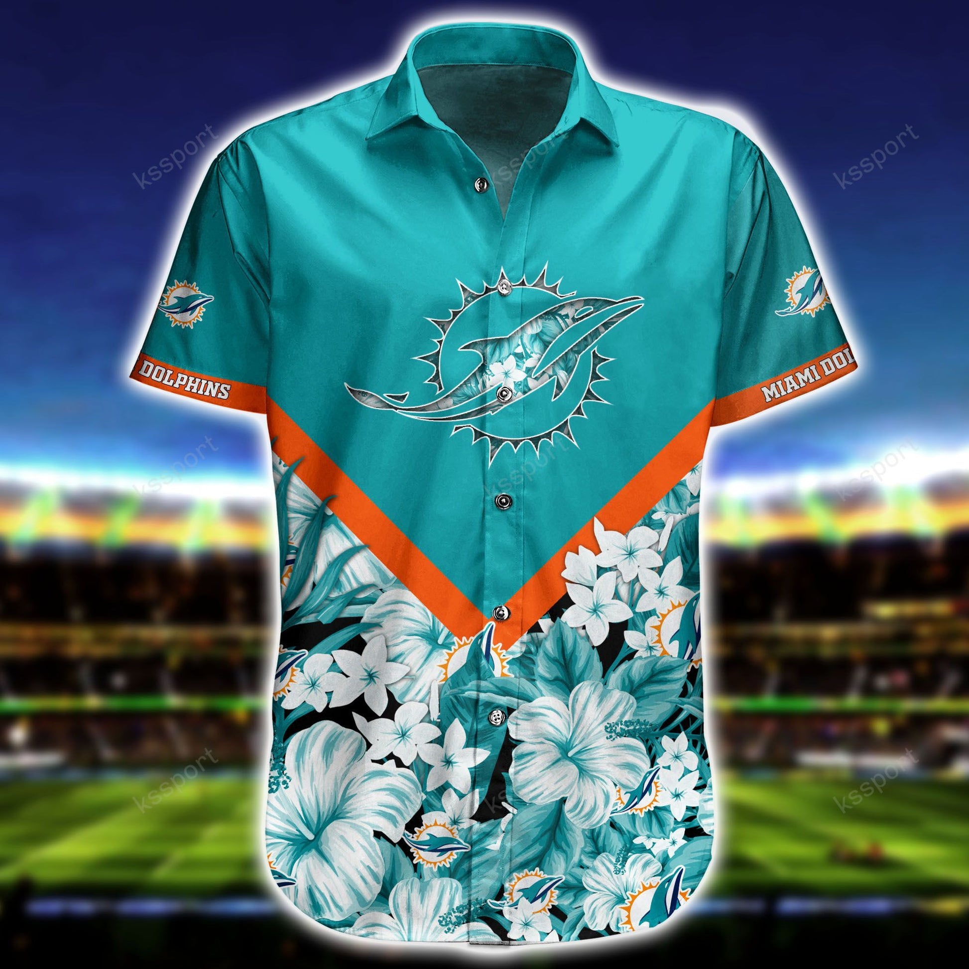 Miami Dolphins Hawaiian Shirt Floral Design Victory 728440