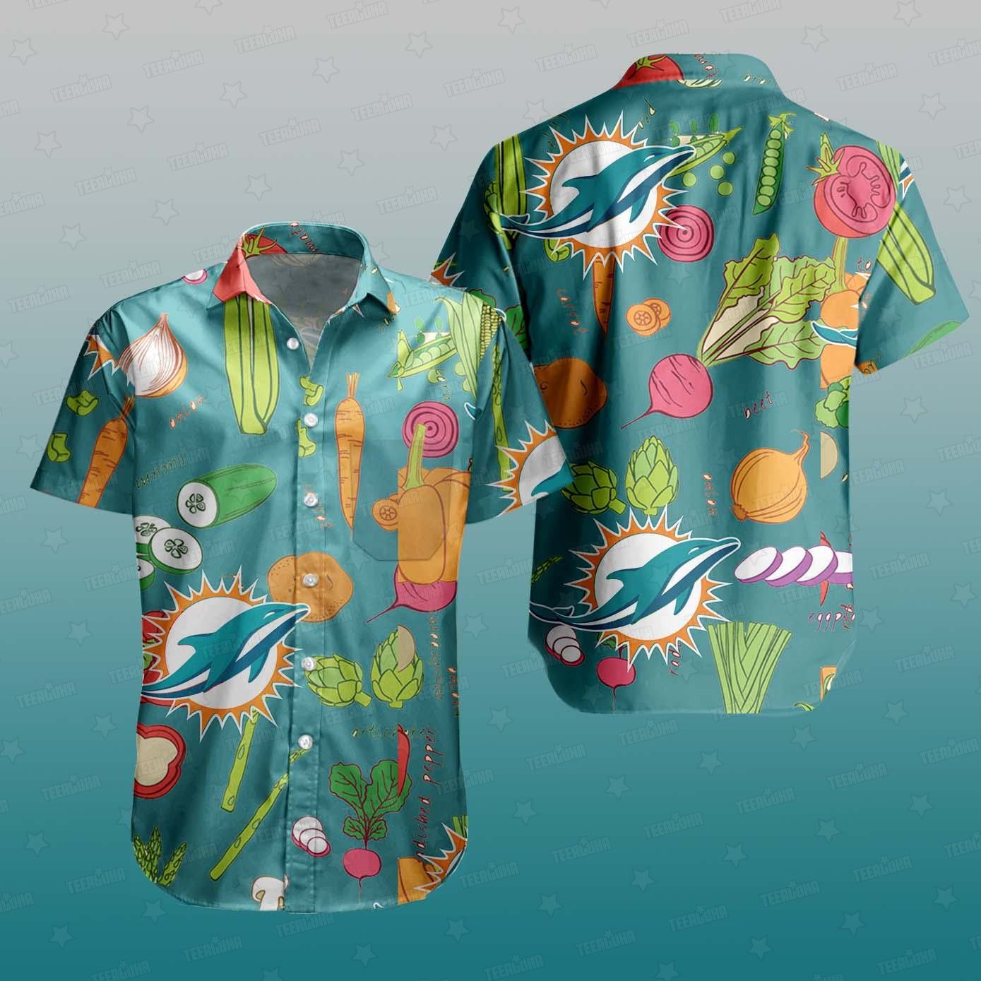 Miami Dolphins Hawaiian Shirt Fresh Market Design 369654