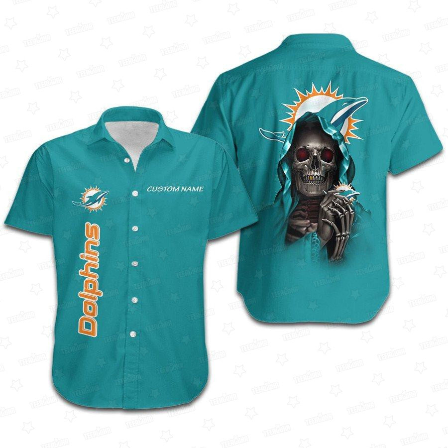 Miami Dolphins Grim Reaper Hawaiian Shirt 600601