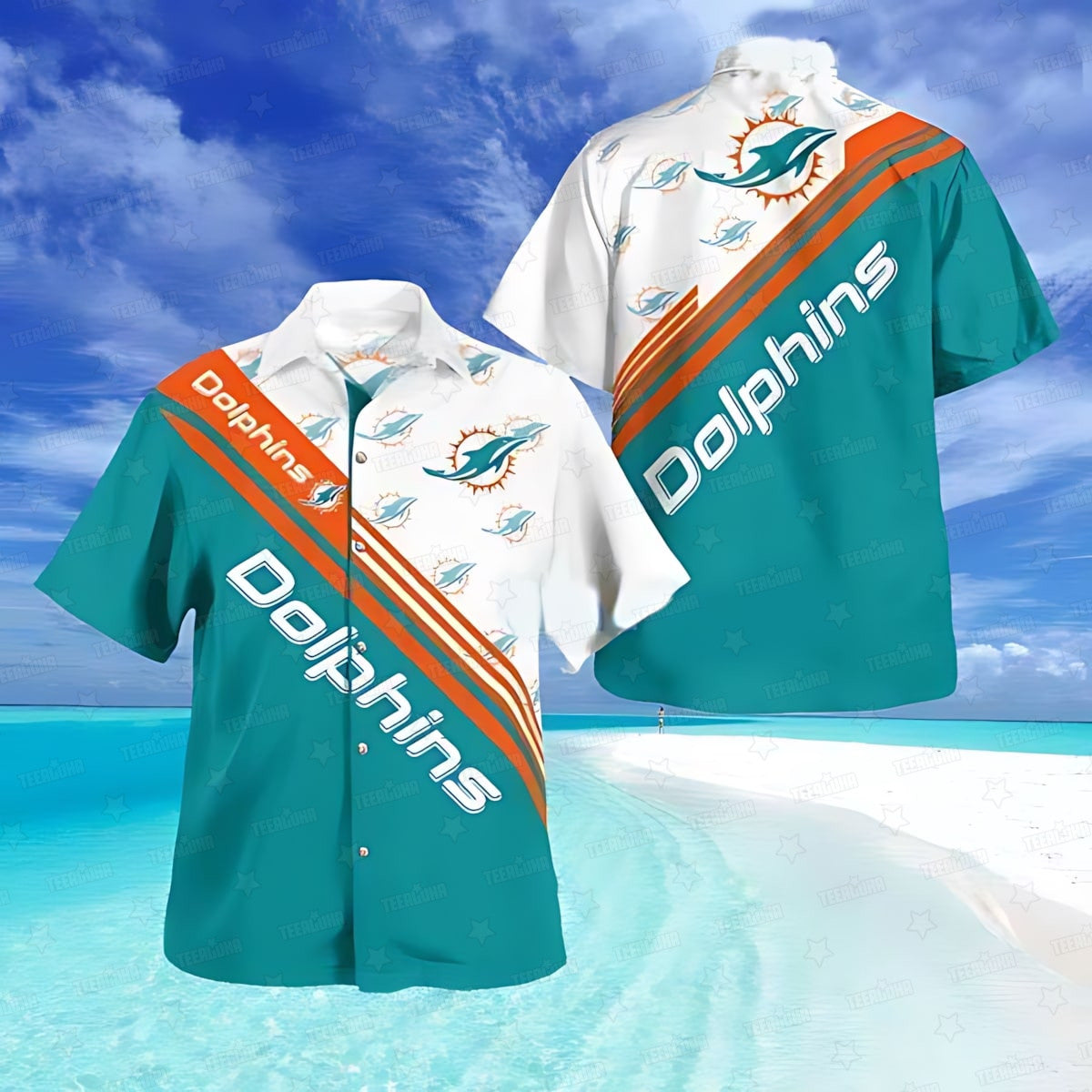 Miami Dolphins Hawaiian Shirt Retro Stripe Design 574764