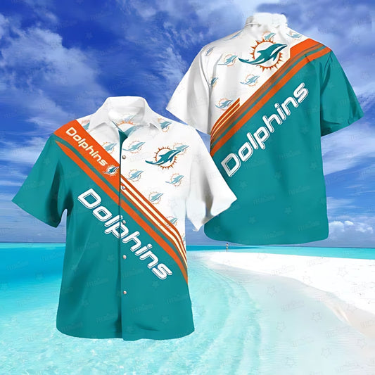 Miami Dolphins Hawaiian Shirt Retro Stripe Design 574764