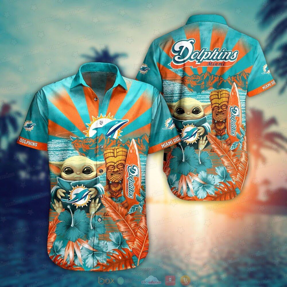 Miami Dolphins Hawaiian Shirt Tiki Spirit Design by