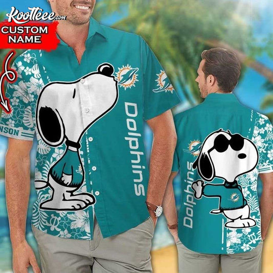 Miami Dolphins Tropical Aloha 10 Hawaiian Shirt
