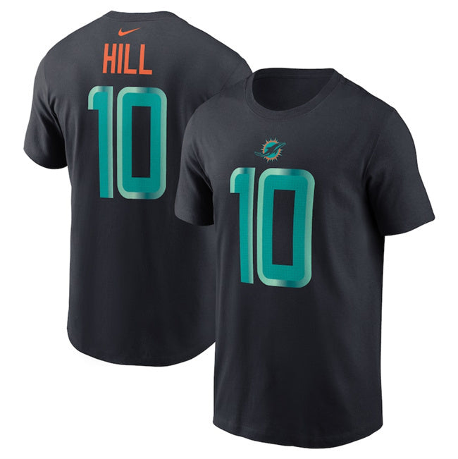 Miami Dolphins #10 Tyreek Hill Black 2025 Rivalries Collection Player Name & Style 2
