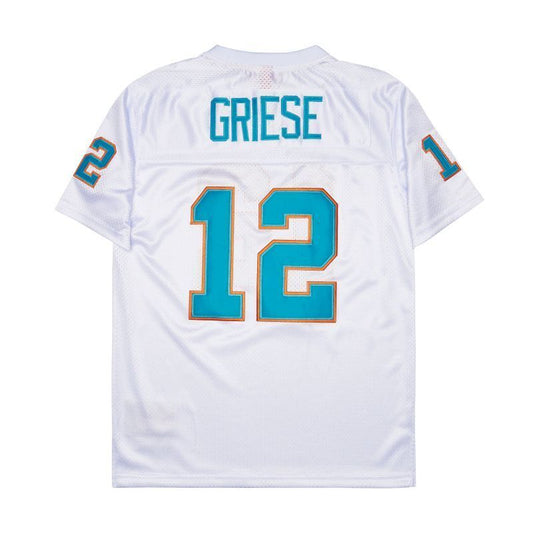 Miami Dolphins #12 Bob Griese Dolphins 12 White 1972 Retro Style 1