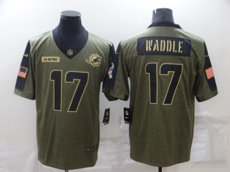 Miami Dolphins #17 Jaylen Waddle 21 Salute 991