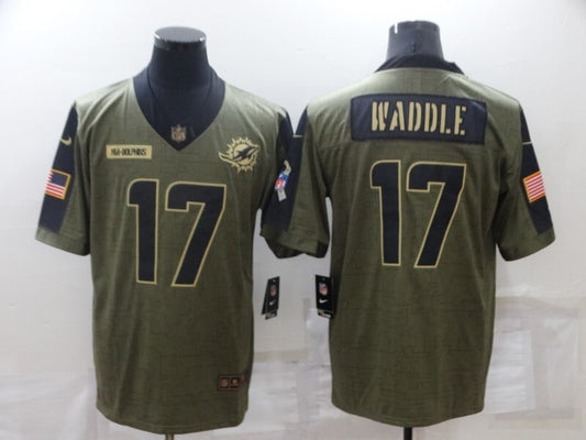 Miami Dolphins #17 Jaylen Waddle 21 Salute 991