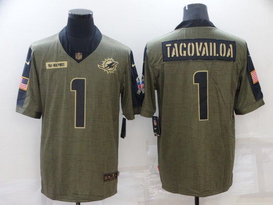 Miami Dolphins #1 Tua Tagovailoa 21 Salute 057