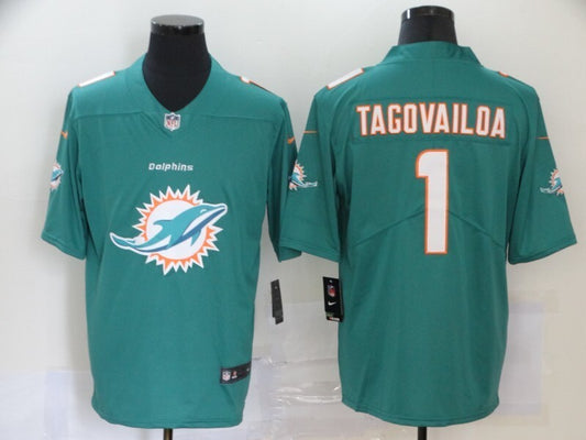 Miami Dolphins #1 Tua Tagovailoa Big Logo Fashion 083