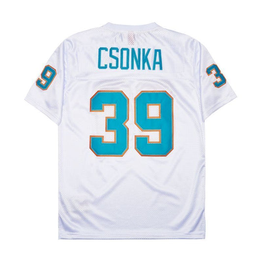 Miami Dolphins #39 Larry Csonka Dolphins 39 White 1972 Retro Style 1