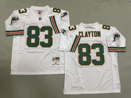 Miami Dolphins #83 Clayton Miami Dolphins Style 3