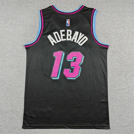 Miami Heat #13 Bam Adebayo Heat 13 Black City Edition Style 1