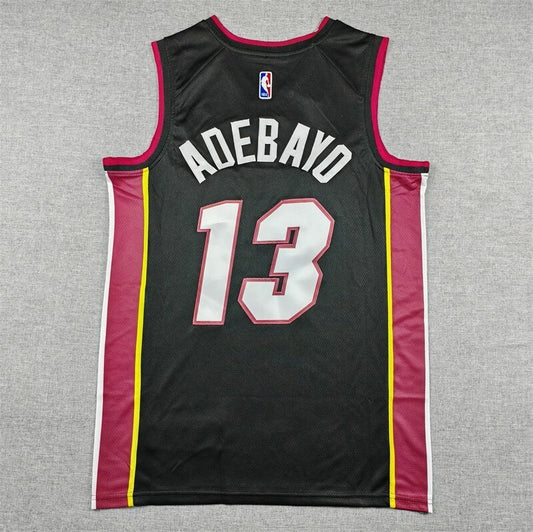 Miami Heat #13 Bam Adebayo Heat 13 Black Style 1