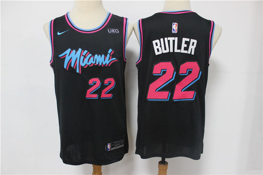 Miami Heat #22 Jimmy Butler Heat 22 # Black 2018 City Edition -- With Logo
