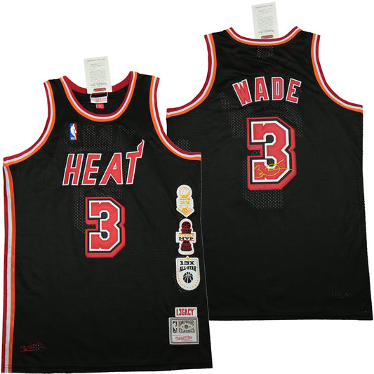 Miami Heat #3 Dwayne Wade Heat 3 Black Edition Retro