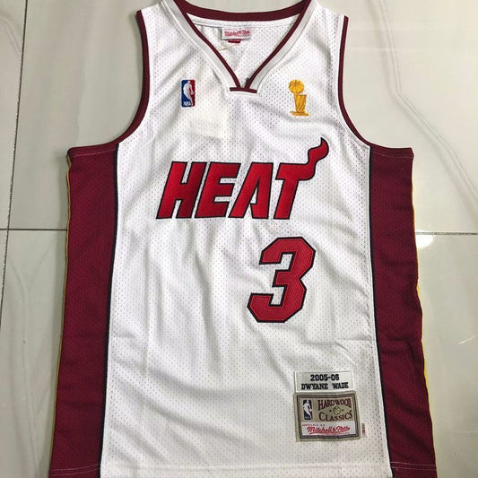 Miami Heat #3 Dwyane Wade 2005-06 authentic jersey white with trophy (xs-xxl) Style 2