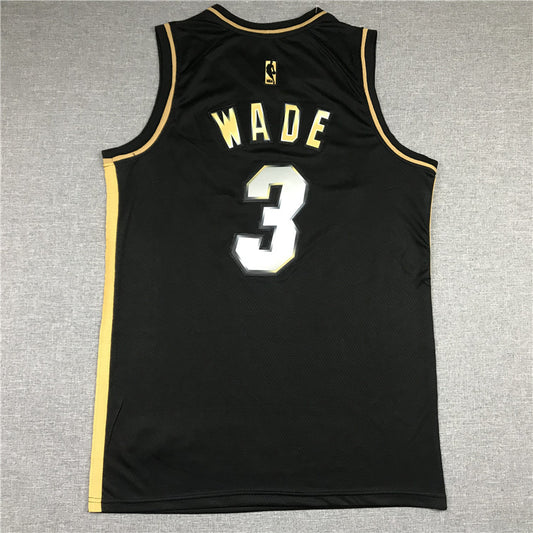 Miami Heat #3 Dwyane Wade New Heat 3 Black Gold Style 1