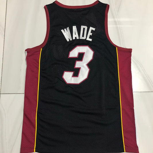 Miami Heat #3 Wade authentic 2012-13 finals jersey black Style 1
